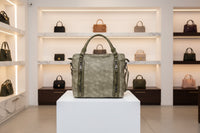 Women's vintage eco-leather handbag ARMY model