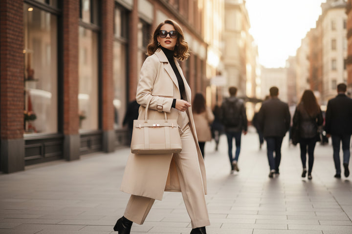 HANDBAG WITH SHOULDER STRAP. WITH FRONT DETAIL. BARCELONA MODEL