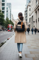 CLEO – Casual Urban Backpack with Suede Inserts 2 COMPARTMENTS