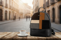 CLEO – Casual Urban Backpack with Suede Inserts 2 COMPARTMENTS