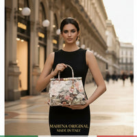 Borsa Bauletto "Flower" – 100% Vera Pelle Made in Italy