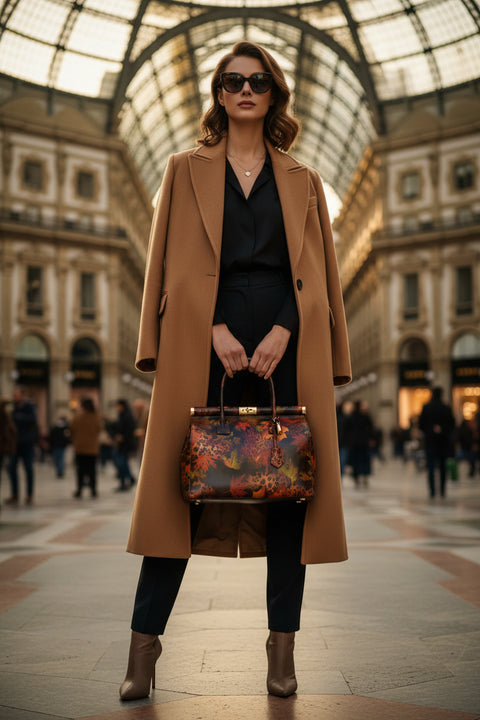 MAHENA "Incanto" - Borsa a Mano in Pelle Italiana EDIZIONE LIMITATA