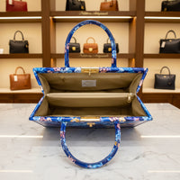 SOFIA – Floral Handbag in Genuine Artisan Leather (Made in Italy)