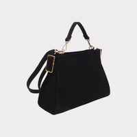 Shoulder bag with handle, zip closure and ribbed effect. LOVELACE MODEL BLACK OR BURGUNDY