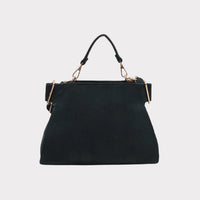 Shoulder bag with handle, zip closure and ribbed effect. LOVELACE MODEL BLACK OR BURGUNDY