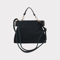 Shoulder bag with handle, zip closure and ribbed effect. LOVELACE MODEL BLACK OR BURGUNDY
