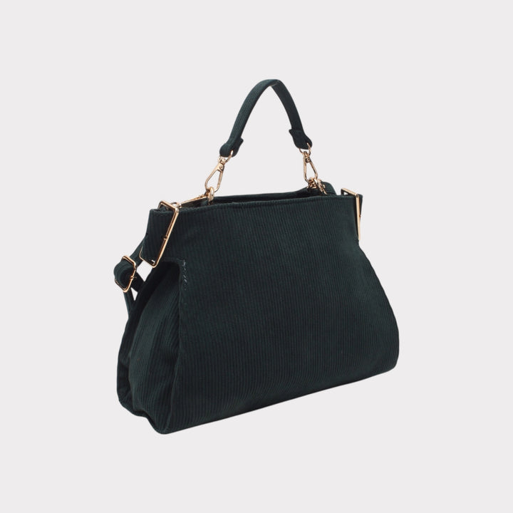 Shoulder bag with handle, zip closure and ribbed effect. LOVELACE MODEL BLACK OR BURGUNDY