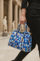 SOFIA – Floral Handbag in Genuine Artisan Leather (Made in Italy)