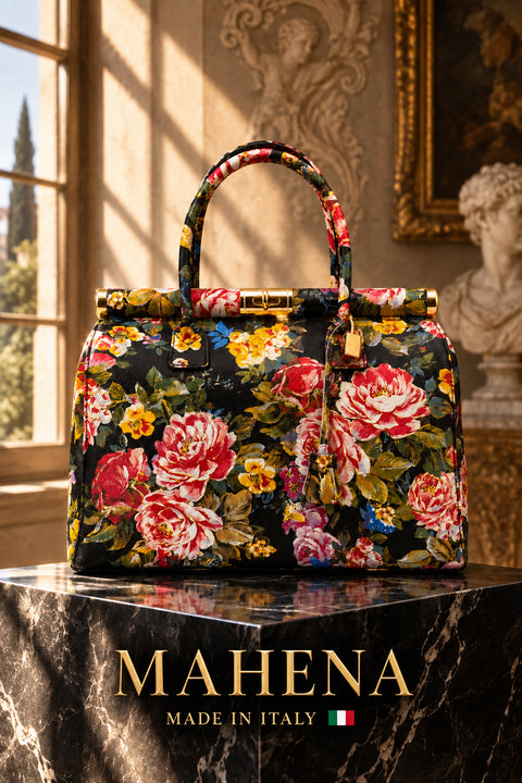 MAHENA Secret Garden – Borsa Scultorea Floreale Made in Italy