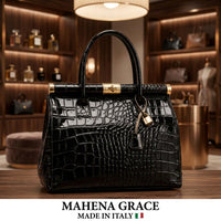 Mahena Grace – Borsa a Mano in Vera Pelle Stampa Cocco Made in Italy