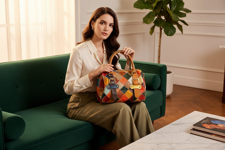 Fashionable MULTICOLOR women's cowhide leather bags available for pre-order from June 5th