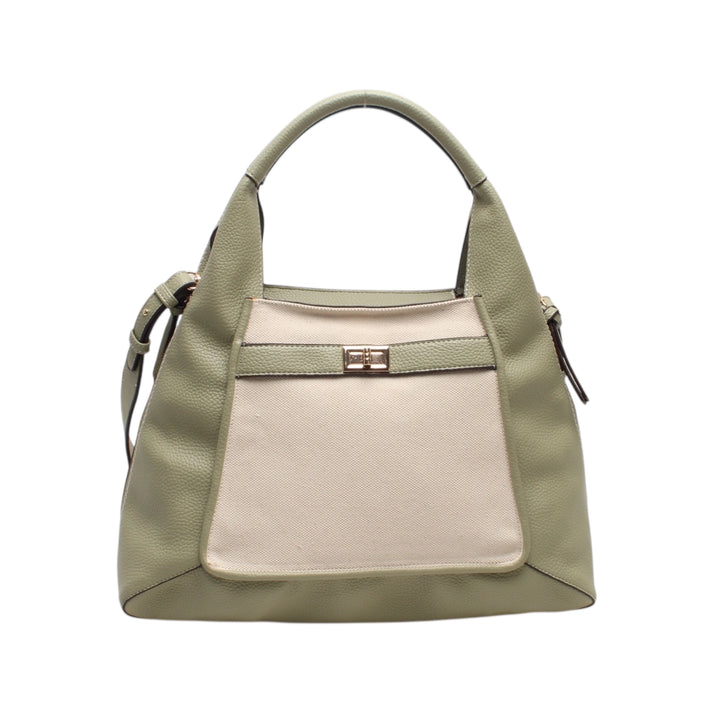 Mahena NORA shopper bag with shoulder and crossbody strap, with decorative closure