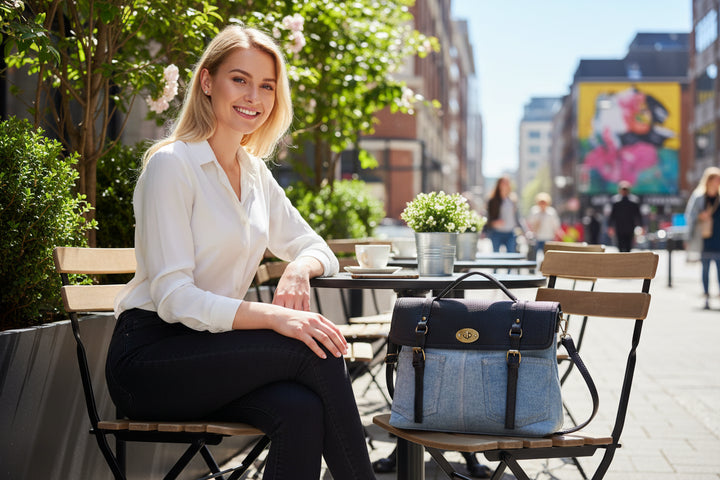 RUSTY MODEL Bimetallic Denim Removable Shoulder Bag