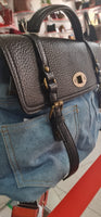 RUSTY MODEL Bimetallic Denim Removable Shoulder Bag