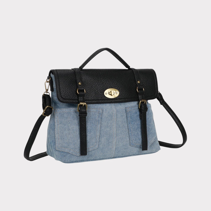 RUSTY MODEL Bimetallic Denim Removable Shoulder Bag