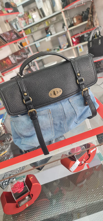 RUSTY MODEL Bimetallic Denim Removable Shoulder Bag