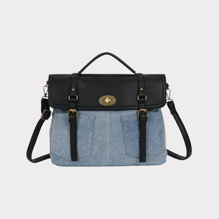 RUSTY MODEL Bimetallic Denim Removable Shoulder Bag