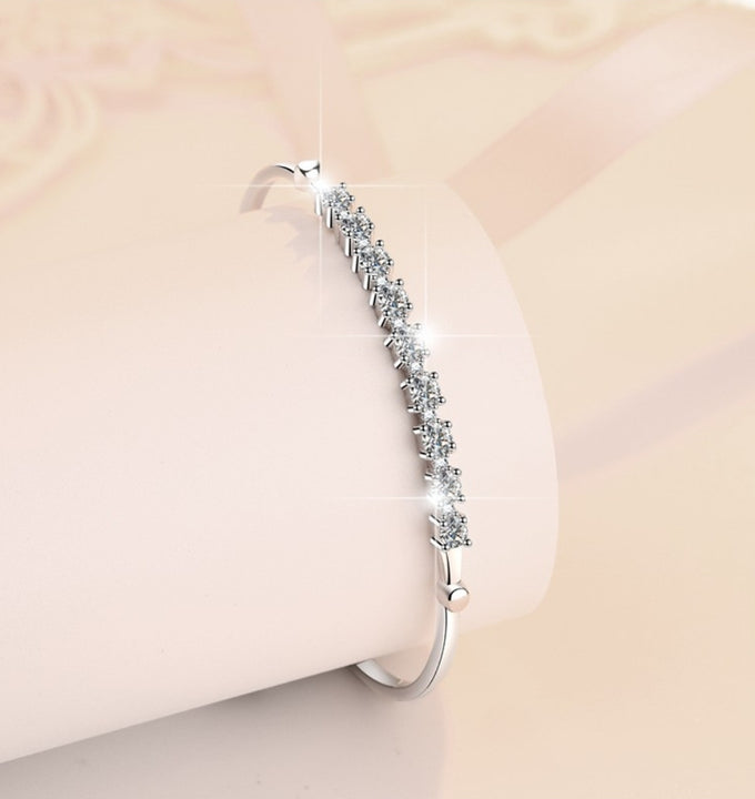 Bracciale da donna in argento sterling S925 con moissanite