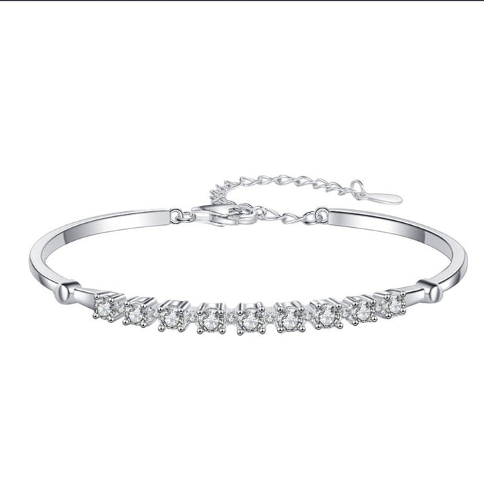 Bracciale da donna in argento sterling S925 con moissanite