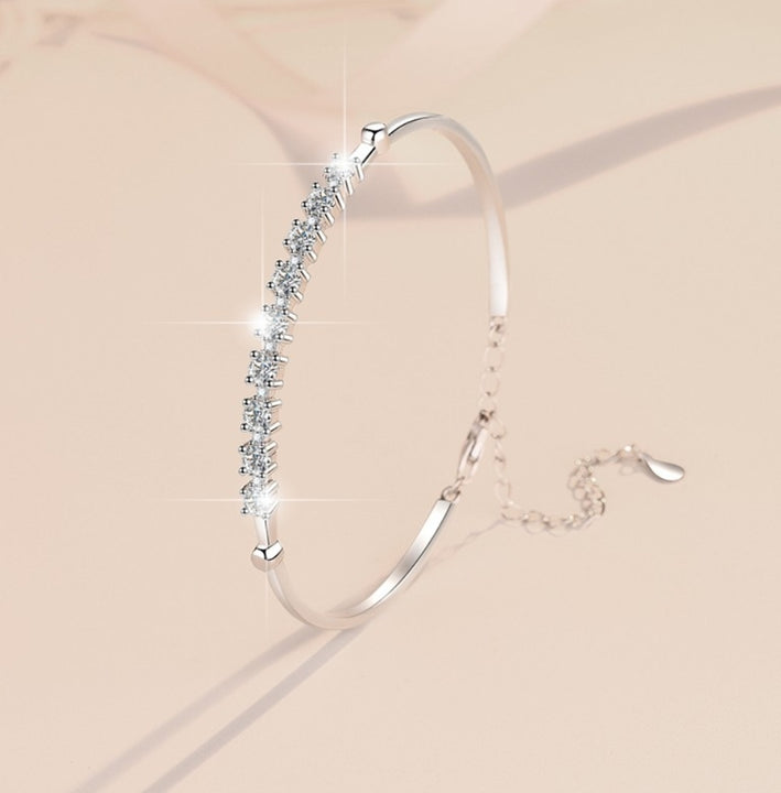 Bracciale da donna in argento sterling S925 con moissanite