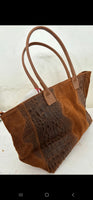 Borsa Lola Pelle Made in Italy effetto scamosciato Bellissima
