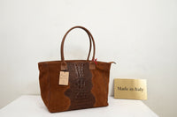 Borsa Lola Pelle Made in Italy effetto scamosciato Bellissima