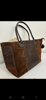 Borsa Lola Pelle Made in Italy effetto scamosciato Bellissima