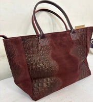 Borsa Lola Pelle Made in Italy effetto scamosciato Bellissima