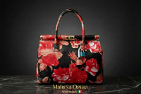 MAHENA "Opera" - Edizione Limitata in Pelle Martellata Floreale – Made in Italy