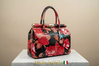 MAHENA "Opera" - Edizione Limitata in Pelle Martellata Floreale – Made in Italy