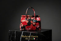 MAHENA "Opera" - Edizione Limitata in Pelle Martellata Floreale – Made in Italy