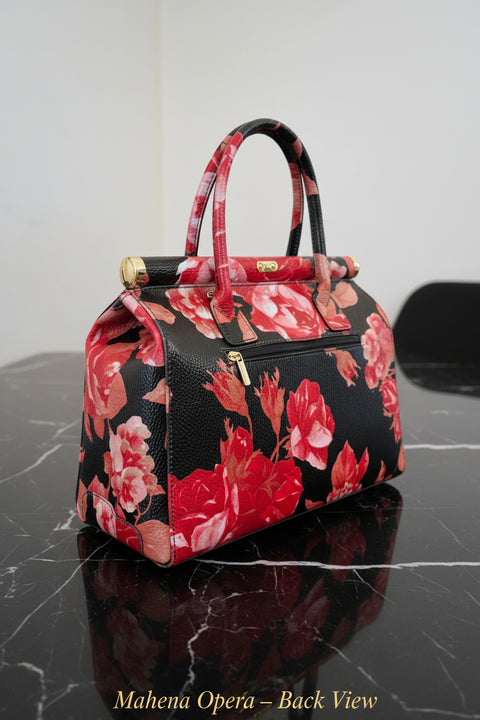 MAHENA "Opera" - Edizione Limitata in Pelle Martellata Floreale – Made in Italy