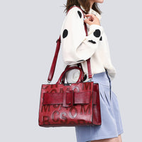 Women's quality PU safari shoulder bag