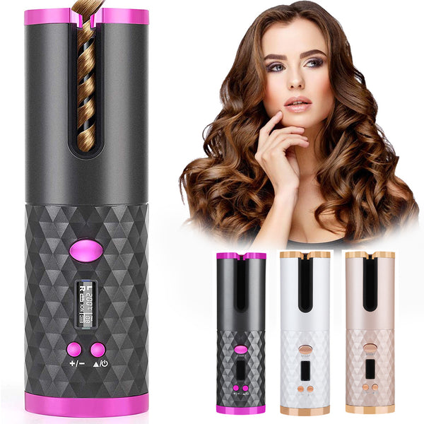 ARRICCIACAPELLI AUTOMATICO WIRELESS RICARICABILE USB + ACCESSORI CONSEGNA 3/4 GIORNI