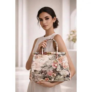 Borsa Bauletto "Flower" – 100% Vera Pelle Made in Italy