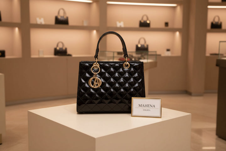 Dalida Glossy small-sized handbag, high-class French design