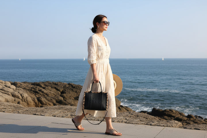 granulated faux leather bag Felina model