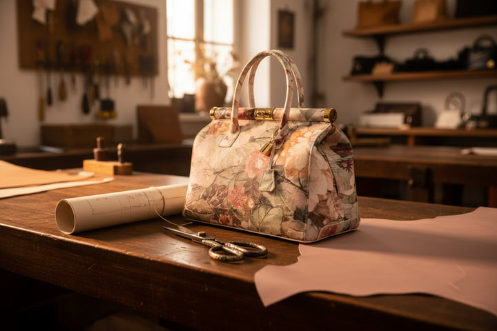 Borsa Bauletto "Flower" – 100% Vera Pelle Made in Italy