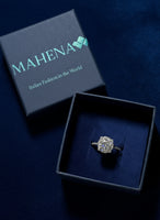 Anello Donna regolabile in argento con Pietra Moissanite  1 carato consegna immediata