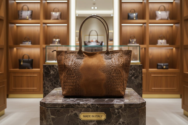Borsa Lola Pelle Made in Italy effetto scamosciato Bellissima