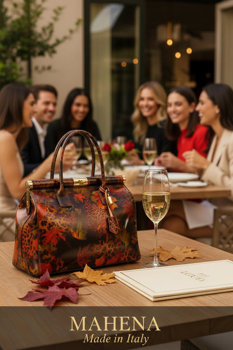 MAHENA "Incanto" - Borsa a Mano in Pelle Italiana EDIZIONE LIMITATA