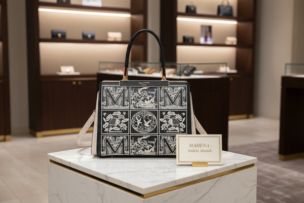 Mireille French Luxury Bag available in coffee or black