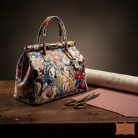 MUSE – Borsa a Mano Pop-Art in Vera Pelle Artigianale (Made in Italy)