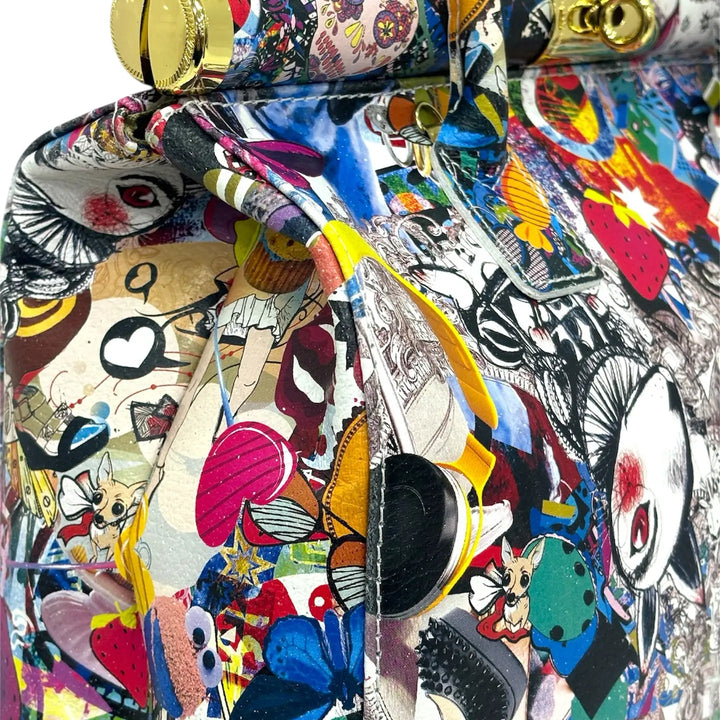 MUSE – Borsa a Mano Pop-Art in Vera Pelle Artigianale (Made in Italy)