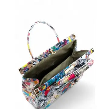 MUSE – Borsa a Mano Pop-Art in Vera Pelle Artigianale (Made in Italy)