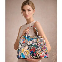 MUSE – Borsa a Mano Pop-Art in Vera Pelle Artigianale (Made in Italy)