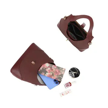 Small Patricia Shoulder and Crossbody Bag in Canvas and Faux Leather