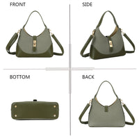 Small Patricia Shoulder and Crossbody Bag in Canvas and Faux Leather