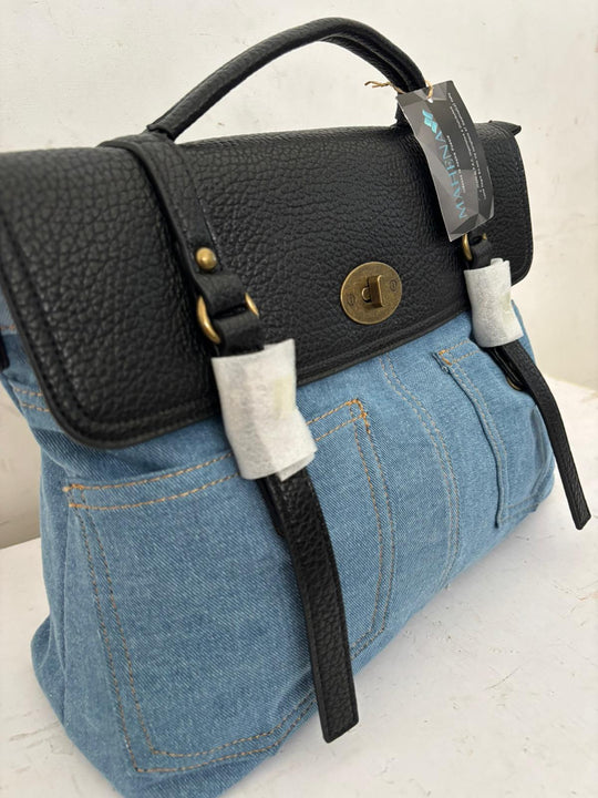 RUSTY MODEL Bimetallic Denim Removable Shoulder Bag
