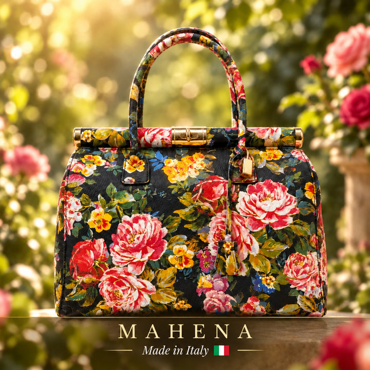 MAHENA Secret Garden – Borsa Scultorea Floreale Made in Italy